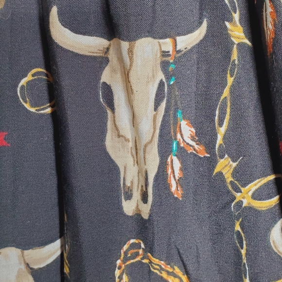 Vintage Malco Modes Square Dance Skirt Womens Medium Large Western Southwestern - Picture 3 of 6